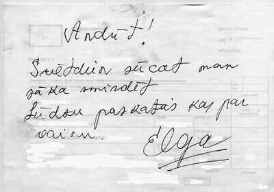 Un tagad jautâjums lasîtâjiem, kâdas profesijas darbiniece uzdod ðo jautâjumu, un ko viòa ar to bija domâjusi?