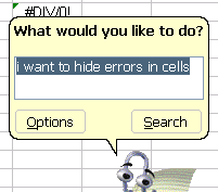 I Want To Hide Errors In Cells